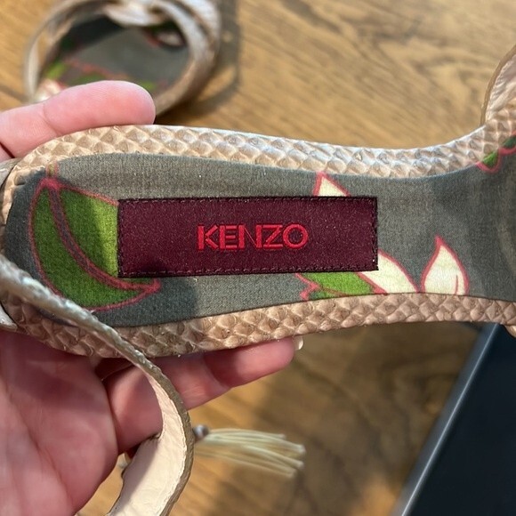 KENZO Water Snakeskin Animal Print Sandal Heels Women’s FR Sz. 38/ US 6.5 - Picture 8 of 10